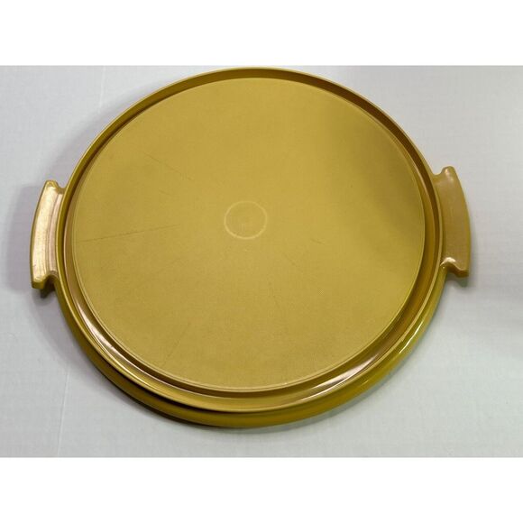 Vintage Tupperware Classic YELLOW round Cake Carrier 10" - Picture 8 of 16